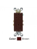 Leviton 5325 - Decora Duplex Receptacle - 15 Amp - 125 Volt - NEMA 5-15R - 2P - 3W - Straight Blade - Residential Grade - Grounding - Brown